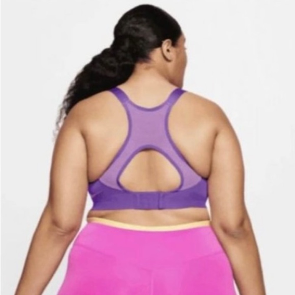 NWT Nike: 40 DD Purple Rival Double Strap High Support Workout Bra - Picture 2 of 2